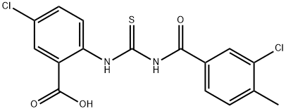 5-CHLORO-2-[[[(3-CHLORO-4-METHYLBENZOYL)AMINO]THIOXOMETHYL]AMINO]-BENZOIC ACID