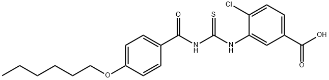 4-CHLORO-3-[[[[4-(HEXYLOXY)BENZOYL]AMINO]THIOXOMETHYL]AMINO]-BENZOIC ACID