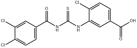 4-CHLORO-3-[[[(3,4-DICHLOROBENZOYL)AMINO]THIOXOMETHYL]AMINO]-BENZOIC ACID Structural