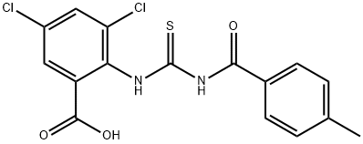 3,5-DICHLORO-2-[[[(4-METHYLBENZOYL)AMINO]THIOXOMETHYL]AMINO]-BENZOIC ACID