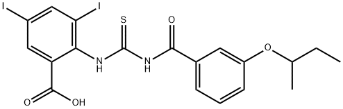 3,5-DIIODO-2-[[[[3-(1-METHYLPROPOXY)BENZOYL]AMINO]THIOXOMETHYL]AMINO]-BENZOIC ACID Structural