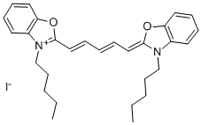 3-PENTYL-2-((1E,3E)-5-[3-PENTYL-1,3-BENZOXAZOL-2(3H)-YLIDENE]-1,3-PENTADIENYL)-1,3-BENZOXAZOL-3-IUM IODIDE