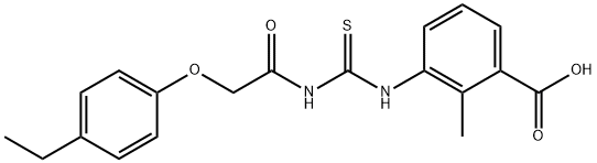 3-[[[[(4-ETHYLPHENOXY)ACETYL]AMINO]THIOXOMETHYL]AMINO]-2-METHYL-BENZOIC ACID