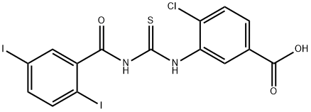 4-CHLORO-3-[[[(2,5-DIIODOBENZOYL)AMINO]THIOXOMETHYL]AMINO]-BENZOIC ACID