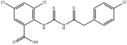 3,5-DICHLORO-2-[[[[(4-CHLOROPHENYL)ACETYL]AMINO]THIOXOMETHYL]AMINO]-BENZOIC ACID