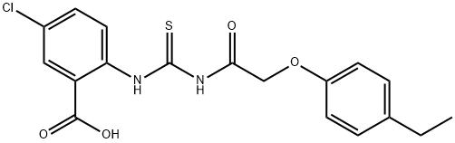 5-CHLORO-2-[[[[(4-ETHYLPHENOXY)ACETYL]AMINO]THIOXOMETHYL]AMINO]-BENZOIC ACID