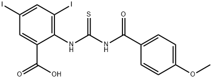 3,5-DIIODO-2-[[[(4-METHOXYBENZOYL)AMINO]THIOXOMETHYL]AMINO]-BENZOIC ACID