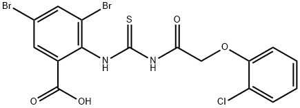 3,5-DIBROMO-2-[[[[(2-CHLOROPHENOXY)ACETYL]AMINO]THIOXOMETHYL]AMINO]-BENZOIC ACID