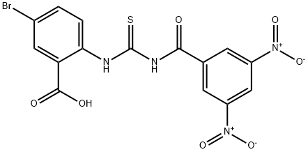 5-BROMO-2-[[[(3,5-DINITROBENZOYL)AMINO]THIOXOMETHYL]AMINO]-BENZOIC ACID Structural