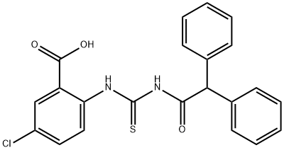 5-CHLORO-2-[[[(DIPHENYLACETYL)AMINO]THIOXOMETHYL]AMINO]-BENZOIC ACID