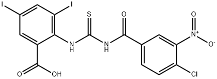 2-[[[(4-CHLORO-3-NITROBENZOYL)AMINO]THIOXOMETHYL]AMINO]-3,5-DIIODO-BENZOIC ACID