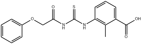 2-METHYL-3-[[[(PHENOXYACETYL)AMINO]THIOXOMETHYL]AMINO]-BENZOIC ACID Structural