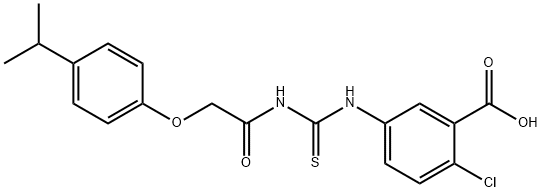 2-CHLORO-5-[[[[[4-(1-METHYLETHYL)PHENOXY]ACETYL]AMINO]THIOXOMETHYL]AMINO]-BENZOIC ACID Structural