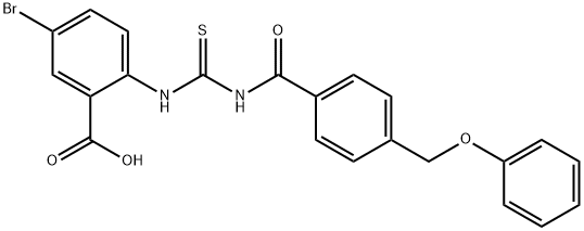 5-BROMO-2-[[[[4-(PHENOXYMETHYL)BENZOYL]AMINO]THIOXOMETHYL]AMINO]-BENZOIC ACID Structural