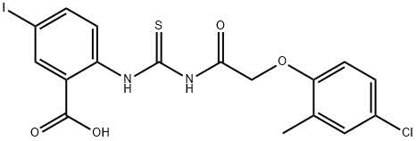 2-[[[[(4-CHLORO-2-METHYLPHENOXY)ACETYL]AMINO]THIOXOMETHYL]AMINO]-5-IODO-BENZOIC ACID