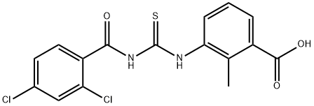 3-[[[(2,4-DICHLOROBENZOYL)AMINO]THIOXOMETHYL]AMINO]-2-METHYL-BENZOIC ACID Structural