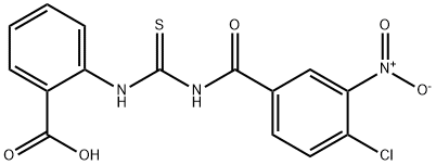 2-[[[(4-CHLORO-3-NITROBENZOYL)AMINO]THIOXOMETHYL]AMINO]-BENZOIC ACID Structural