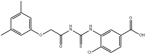 4-CHLORO-3-[[[[(3,5-DIMETHYLPHENOXY)ACETYL]AMINO]THIOXOMETHYL]AMINO]-BENZOIC ACID