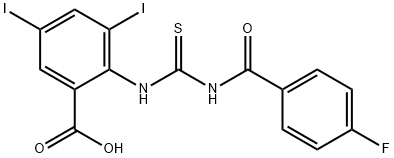 2-[[[(4-FLUOROBENZOYL)AMINO]THIOXOMETHYL]AMINO]-3,5-DIIODO-BENZOIC ACID