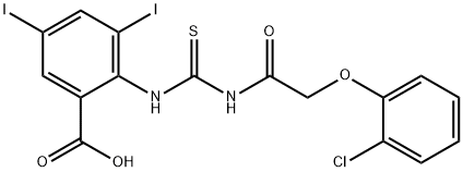 2-[[[[(2-CHLOROPHENOXY)ACETYL]AMINO]THIOXOMETHYL]AMINO]-3,5-DIIODO-BENZOIC ACID Structural