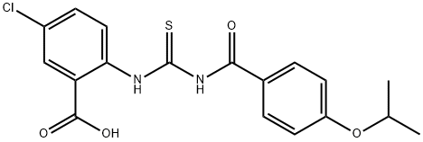 5-CHLORO-2-[[[[4-(1-METHYLETHOXY)BENZOYL]AMINO]THIOXOMETHYL]AMINO]-BENZOIC ACID Structural