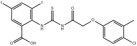 2-[[[[(4-CHLORO-3-METHYLPHENOXY)ACETYL]AMINO]THIOXOMETHYL]AMINO]-3,5-DIIODO-BENZOIC ACID