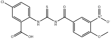 5-CHLORO-2-[[[(4-METHOXY-3-NITROBENZOYL)AMINO]THIOXOMETHYL]AMINO]-BENZOIC ACID