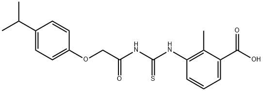 2-METHYL-3-[[[[[4-(1-METHYLETHYL)PHENOXY]ACETYL]AMINO]THIOXOMETHYL]AMINO]-BENZOIC ACID Structural