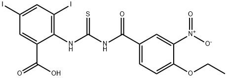 2-[[[(4-ETHOXY-3-NITROBENZOYL)AMINO]THIOXOMETHYL]AMINO]-3,5-DIIODO-BENZOIC ACID Structural