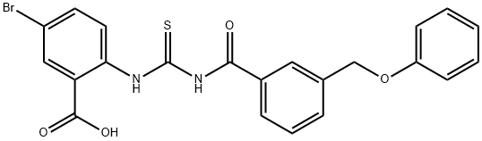 5-BROMO-2-[[[[3-(PHENOXYMETHYL)BENZOYL]AMINO]THIOXOMETHYL]AMINO]-BENZOIC ACID Structural