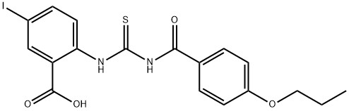 5-IODO-2-[[[(4-PROPOXYBENZOYL)AMINO]THIOXOMETHYL]AMINO]-BENZOIC ACID