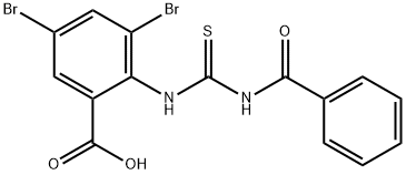 2-[[(BENZOYLAMINO)THIOXOMETHYL]AMINO]-3,5-DIBROMO-BENZOIC ACID