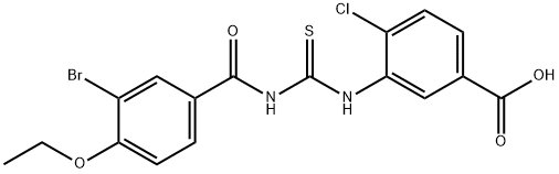 3-[[[(3-BROMO-4-ETHOXYBENZOYL)AMINO]THIOXOMETHYL]AMINO]-4-CHLORO-BENZOIC ACID