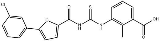 3-[[[[[5-(3-CHLOROPHENYL)-2-FURANYL]CARBONYL]AMINO]THIOXOMETHYL]AMINO]-2-METHYL-BENZOIC ACID