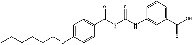 3-[[[[4-(HEXYLOXY)BENZOYL]AMINO]THIOXOMETHYL]AMINO]-BENZOIC ACID