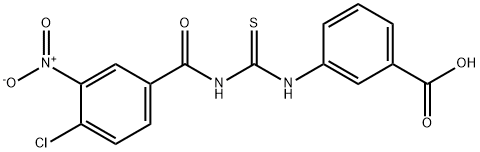 3-[[[(4-CHLORO-3-NITROBENZOYL)AMINO]THIOXOMETHYL]AMINO]-BENZOIC ACID Structural