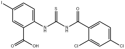 2-[[[(2,4-DICHLOROBENZOYL)AMINO]THIOXOMETHYL]AMINO]-5-IODO-BENZOIC ACID