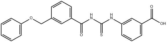 3-[[[[3-(PHENOXYMETHYL)BENZOYL]AMINO]THIOXOMETHYL]AMINO]-BENZOIC ACID Structural