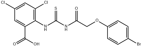 2-[[[[(4-BROMOPHENOXY)ACETYL]AMINO]THIOXOMETHYL]AMINO]-3,5-DICHLORO-BENZOIC ACID