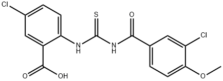 5-CHLORO-2-[[[(3-CHLORO-4-METHOXYBENZOYL)AMINO]THIOXOMETHYL]AMINO]-BENZOIC ACID