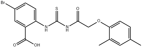 5-BROMO-2-[[[[(2,4-DIMETHYLPHENOXY)ACETYL]AMINO]THIOXOMETHYL]AMINO]-BENZOIC ACID