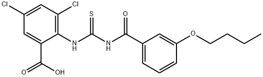 2-[[[(3-BUTOXYBENZOYL)AMINO]THIOXOMETHYL]AMINO]-3,5-DICHLORO-BENZOIC ACID