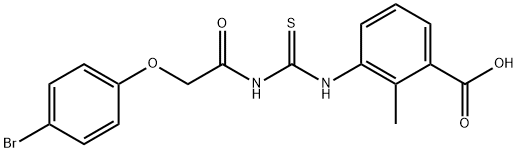 3-[[[[(4-BROMOPHENOXY)ACETYL]AMINO]THIOXOMETHYL]AMINO]-2-METHYL-BENZOIC ACID