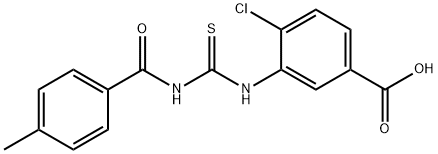 4-CHLORO-3-[[[(4-METHYLBENZOYL)AMINO]THIOXOMETHYL]AMINO]-BENZOIC ACID Structural