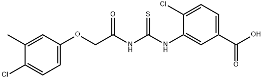 4-CHLORO-3-[[[[(4-CHLORO-3-METHYLPHENOXY)ACETYL]AMINO]THIOXOMETHYL]AMINO]-BENZOIC ACID