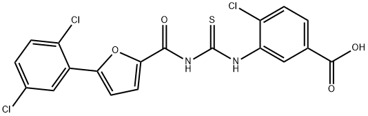 4-CHLORO-3-[[[[[5-(2,5-DICHLOROPHENYL)-2-FURANYL]CARBONYL]AMINO]THIOXOMETHYL]AMINO]-BENZOIC ACID