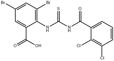 3,5-DIBROMO-2-[[[(2,3-DICHLOROBENZOYL)AMINO]THIOXOMETHYL]AMINO]-BENZOIC ACID