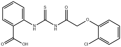 2-[[[[(2-CHLOROPHENOXY)ACETYL]AMINO]THIOXOMETHYL]AMINO]-BENZOIC ACID