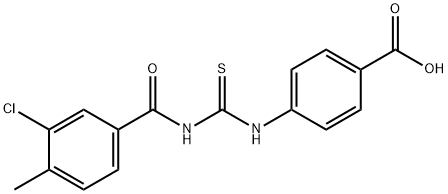 4-[[[(3-CHLORO-4-METHYLBENZOYL)AMINO]THIOXOMETHYL]AMINO]-BENZOIC ACID Structural