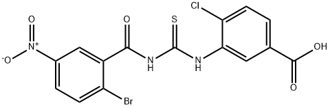 3-[[[(2-BROMO-5-NITROBENZOYL)AMINO]THIOXOMETHYL]AMINO]-4-CHLORO-BENZOIC ACID